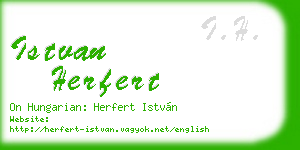 istvan herfert business card