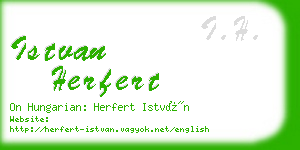 istvan herfert business card